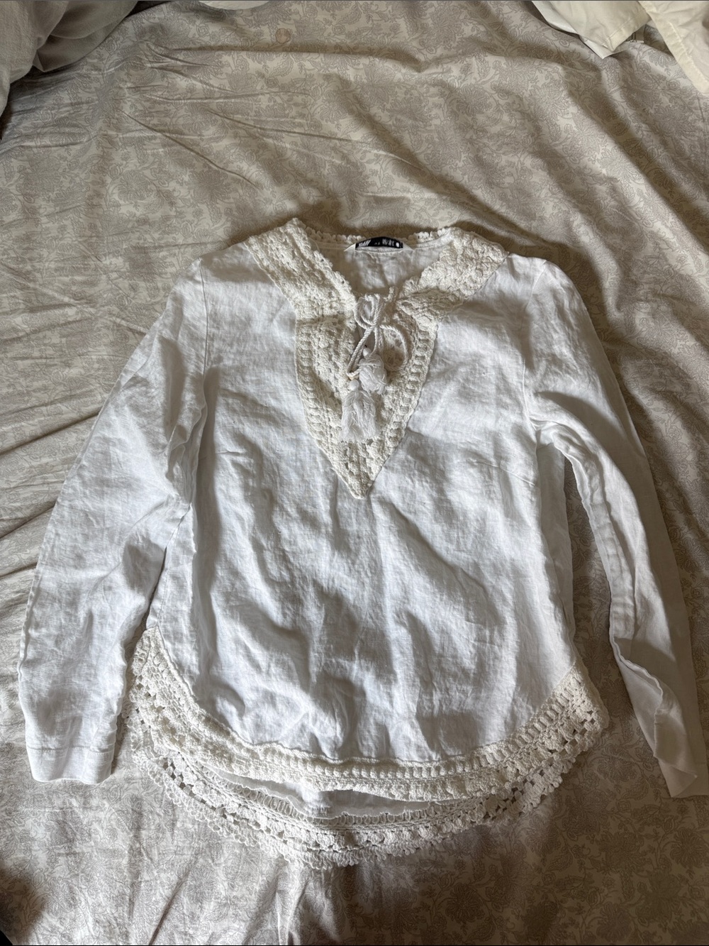 Zara Cream 100% LinenTunic